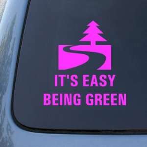 ITS EASY BEING GREEN   Recycle Conservation   Vinyl Car Decal Sticker 