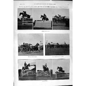 1901 Horses Jumping Driving Croydon Batt George Baxter Sport Mappin 