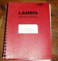Landis 5R Crankshaft Main Bearing Grinder Parts Manual  