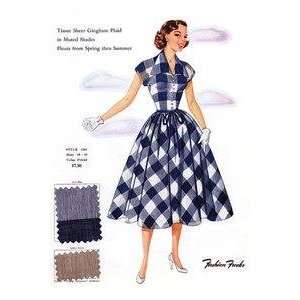 Paper poster printed on 20 x 30 stock. Tissue Sheer Gingham Plaid in 