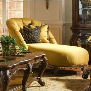  Armless Tufted Chaise by AICO   Rococo Cognac (71841 