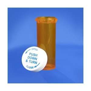 Amber Pharmacy Vials, Child Resistant Caps, 16 dram (60 mL), case/270 