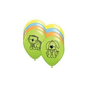  11 Cuddly Kitten & Puppy Latex Balloons   Latex Balloon 