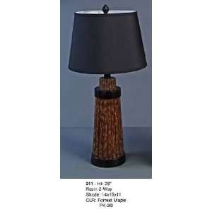  California Redwood Table Lamp with Natural Brown Design 