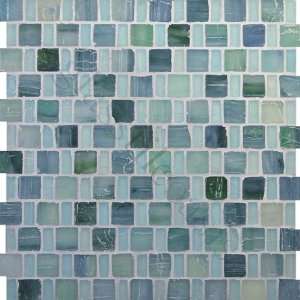  Sea Blue 1 x 1 Blue Pool Frosted Glass Tile   16619 