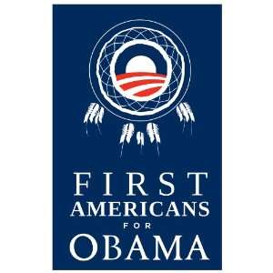   First Americans for Obama) Campaign Poster   24 x 36