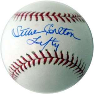Steve Carlton Signed Lefty Official Baseball  Sports 