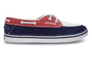 CROCS HOVER BOAT SHOE WOMENS CANVAS BOAT SHOES + SIZES  