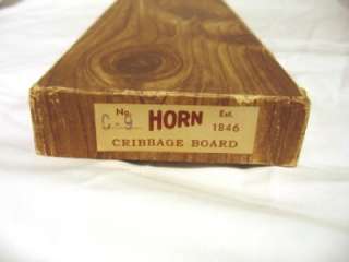 Vintage 1941 Horn McCrillis Cribbage Board C 9 Complete  