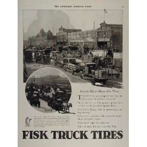  1919 Ad Fisk Truck Tires West Street North River NYC 