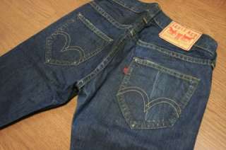 Authentic LEVIS RED FRYING FIRE BULLET HOLE SKINNY Sz.32/32 LVC 