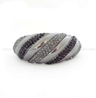 Croissant Bracelet   Hematite (3 approx. diameter, Hinge Bracelet)