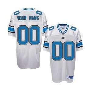   Detroit Lions White Authentic Customized Jersey
