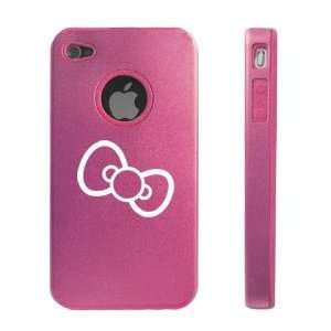  Apple iPhone 4 4S 4G Pink D644 Aluminum & Silicone Case Cover Cute 