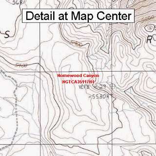 USGS Topographic Quadrangle Map   Homewood Canyon, California (Folded 