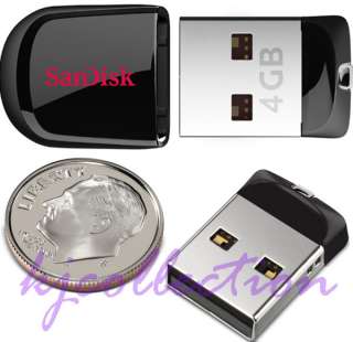 SanDisk 4GB 4G Cruzer FIT USB Mini Flash Drives Nano Mobile Memory 