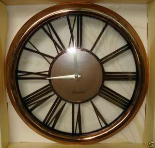 WESTMINSTER,DECORATIVE WALL CLOCK,COPPER GOLD FINISH  