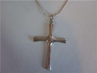 Vintage Taxco S/Silver Cross Necklace Marked TC 925  