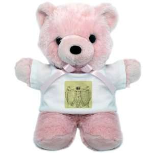  Teddy Bear Pink Vitruvian Man by Da Vinci 