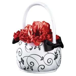  Black & White Flower Basket