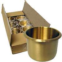 10 Standard Brass Cup Holders Drop In to Poker Table  