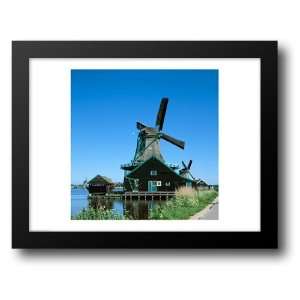  Windmill, Zaanse Schans, Netherlands 28x22 Framed Art 