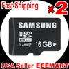 Lot of 2 Samsung 8GB Micro SD SDHC MicroSDHC MicroSD Flash Memory Card 