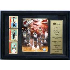 Miami Heat 2005 Team Photograph Including Three Trading Cards in a 12 