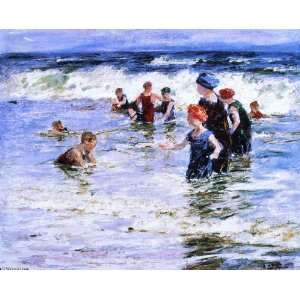   Edward Henry Potthast   24 x 20 inches   Beach Scen