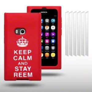   CASE RED/WHITE WITH 6 SCREEN PROTECTORS BY CELLAPOD CASES Electronics