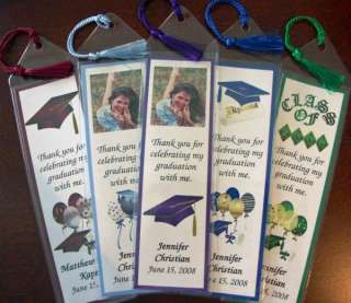 Graduation Personalized Bookmarks Tassels Party Favors  