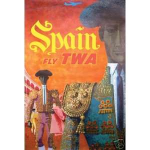  SPAIN VINTAGE TRAVEL POSTER Airline RARE HOT NEW