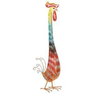  Colorful Metal Decorative Rooster Sculpture