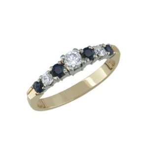  Daniella 14K Gold Sapphire & Diamond Ring Jewelry