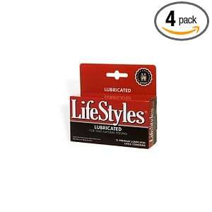 LifeStyles 1512 Extra Comfort Condoms, Lubricated, 12 count (pack of 4 