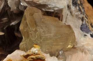 D807  CERUSSITE CRYSTALS ON BARITE   CLASSIC LOCALITY   CABINET SIZE 