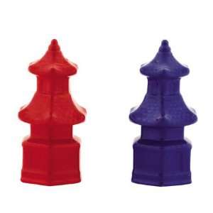  Home, James Chinatown Pagoda Salt & Pepper Shakers (1 red 
