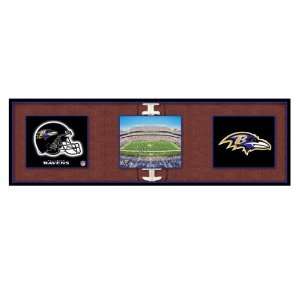  NFL Baltimore Ravens Artissimo Tripanel 12x26 Canvas Art 