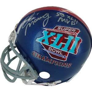  Eli Manning Super Bowl Champs Helmet w/ SB XLII MVP Insc 