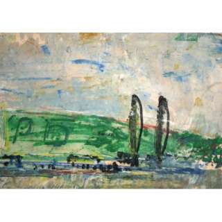 ABSTRACT FAUVIST PAINTING LANDSCAPE  