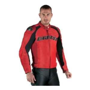  DAINESE SANTA MONICA LEATHER PERF JACKET RED 48 USA/58 
