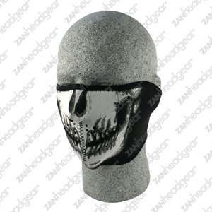  Reversible Half Face White Skull Neoprene Mask 