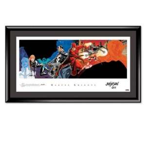  Dave Johnson Marvel Knights Signed Lithograph   Framed 