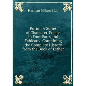  Purim A Series of Character Poems in Four Parts and 
