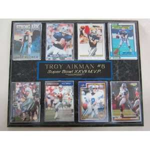  Dallas Cowboys Troy Aikman 8 Card Plaque Sports 