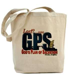    Tote Bag Lost Use GPS Gods Plan of Salvation 