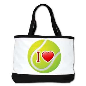  Shoulder Bag Purse (2 Sided) Black I Love Tennis 