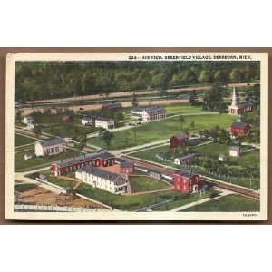   Postcard Vintage Greenfield Village Dearborn Michigan 