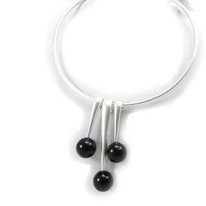  Necklace french touch Movida black silvery. Jewelry