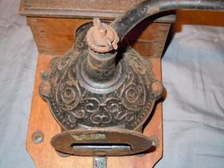 ANTIQUE GOLDEN RULE BLEND WALL MOUNT COFFEE GRINDER MILL  